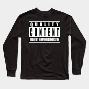 quality content Long Sleeve T-Shirt